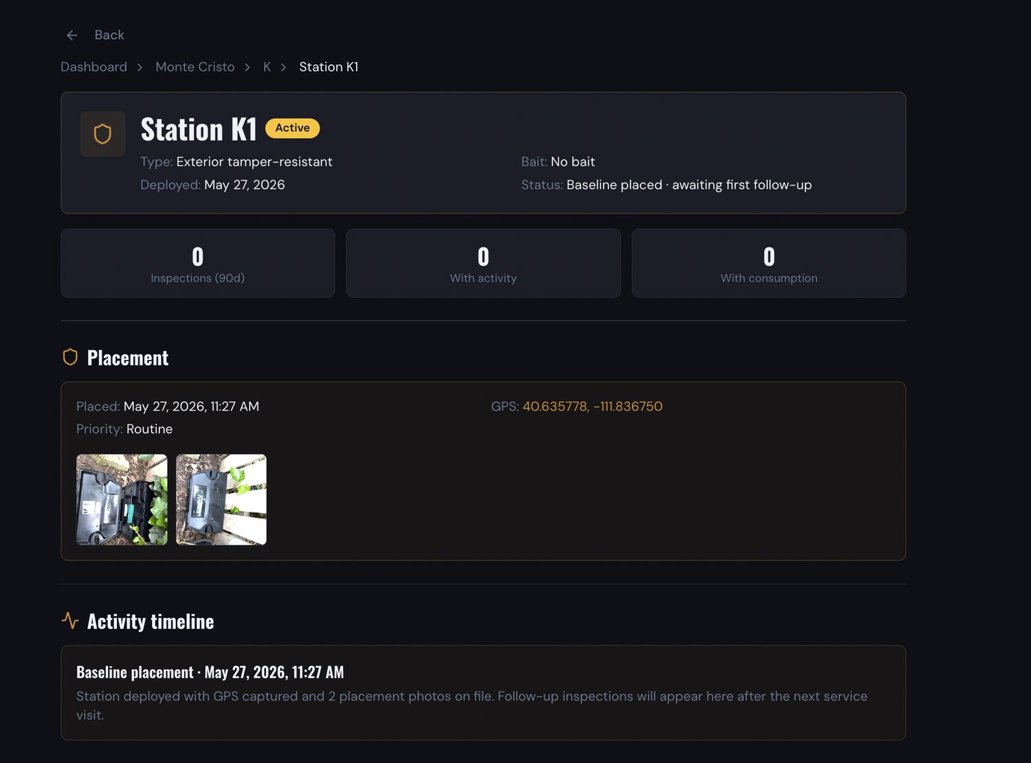 Community Command station detail with placement photos